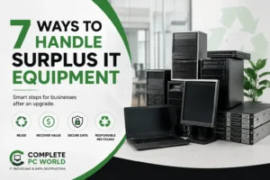 surplus IT equipment after a business office upgrade
